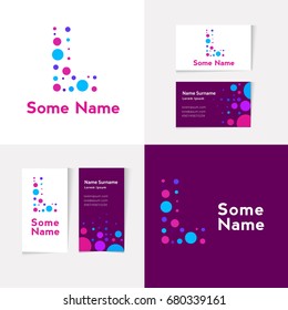 Creative Letter "L" design on The Business Card Template.Vector Graphic. Vector graphic design elements for your company logo.