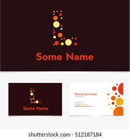 Creative Letter l design vector template on The Business Card Template.ABC Typeface. Type Characters