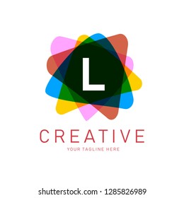 Creative Letter L Logo design vector template. Friendly funny ABC Typeface. Colorful Alphabet collection. Type Characters Logotype symbols. - Vector 