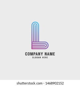 Creative Letter L Logo design vector template. Friendly funny ABC Typeface. Colorful Alphabet collection. Type Characters Logotype symbols
