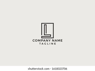 Creative Letter L Logo Icon Minimal Unique Design with Black and White Color in Vector Editable File.