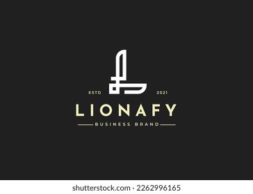 Creative letter L monogram elegant logo design concept. Initial symbol for corporate business identity. Alphabet vector element