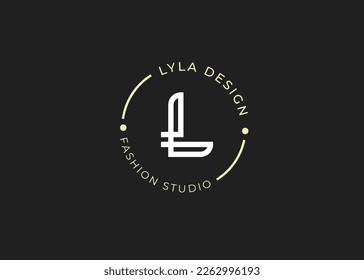 Creative letter L monogram elegant logo design concept. Initial symbol for corporate business identity. Alphabet vector element