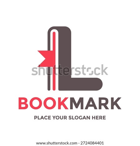 Creative letter L shaped like a book logo design. Vector illustration symbolizing education, reading, library, and publishing business identity.