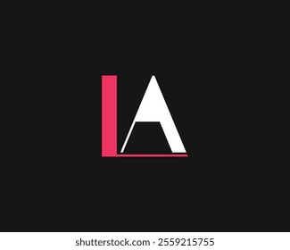 creative letter LA logo design for company