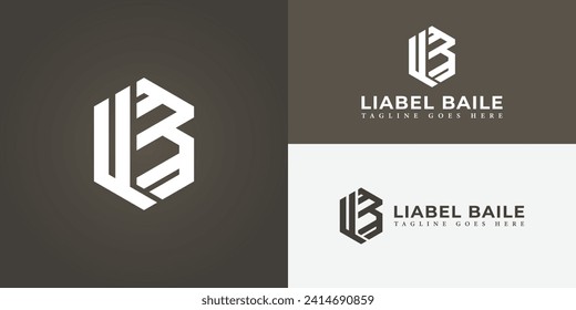 Creative Letter LB Monogram Logo Design Icon Template presented with multiple background colors. The logo is suitable for a business and consulting company logo design inspiration template