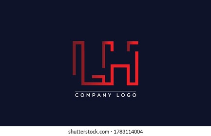 Creative Letter LH or HL Logo Design Vector Template. Initial Letter LH Logo Design