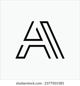 Creativo Un monograma de arte de línea de carta Un diseño de logotipo único de marca minimalista