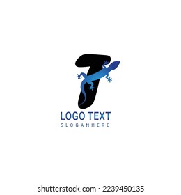 Creative Letter lizard vector illustration logo design