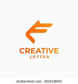 Logotipo de letra creativa, diseño alfabético, letra de diseño, logotipo del alfabeto geométrico, logotipo del gradiente de letras