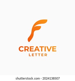 Logotipo de letra creativa, diseño alfabético, letra de diseño, logotipo del alfabeto geométrico, logotipo del gradiente de letras