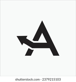 Kreativ Ein Buchstabenlogo mit Pfeil-Design