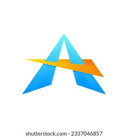 creative letter A logo design