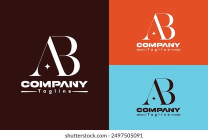 Creative Letter logo design. AB font logo, text logo, fashion logo