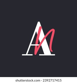 Creative Letter AN Logo Design. Abstract Initial A and N logo, usable for branding and business logo