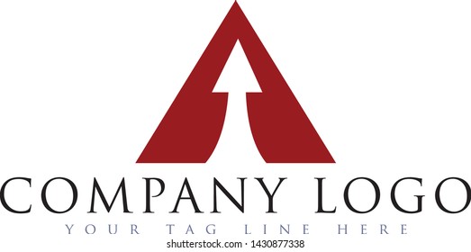 Creative A Letter Logo Design With Arrow.this is high resolution,creative and unique logo.you can use this logo for your company and website.this is print ready logo.