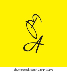 Creative letter logo design BA	
