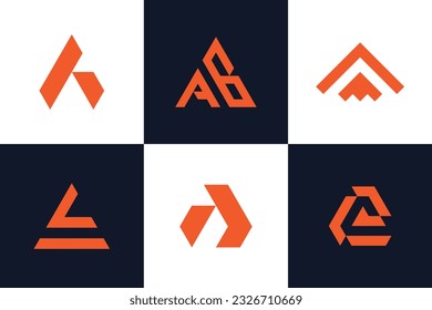 Creative letter a logo design bundle for brand