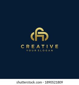 Creative letter A logo design with a golden style color for the company Premium Vector. part 2