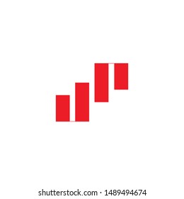 Creative letter up logo design idea
