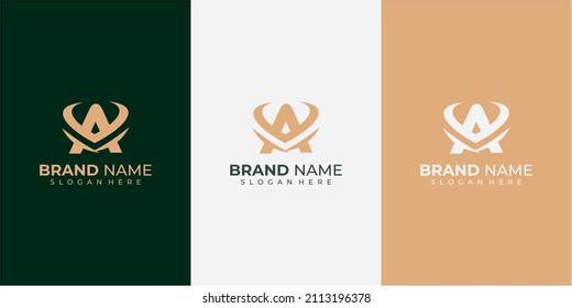 Inspiración en el diseño del logo de la carta creativa A. icono de logotipo de letra A