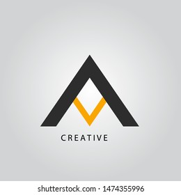 Creative A Letter Logo Design. Modern letter A logo template design illustration
