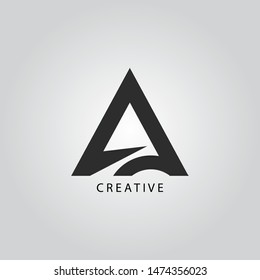 Creative A Letter Logo Design. Modern letter A logo template design illustration