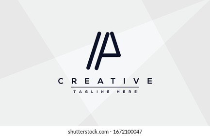 Letra creativa Diseño de logotipo A. Icono inicial moderno A