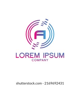 Creative Letter Ein Logo-Design mit Punkt- oder Punktsymbol