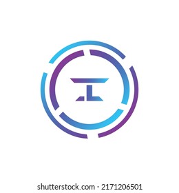 Diseño del logotipo de la letra creativa I con símbolo de punto o punto