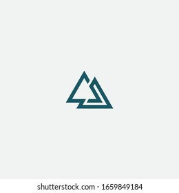 creative A letter logo design and sign