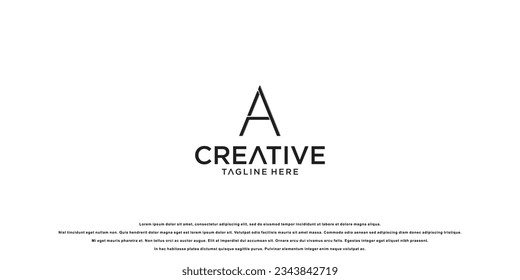 
Creative A letter logo design with a simple concept | premium vector