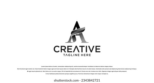 
Creative A letter logo design with a simple concept | premium vector