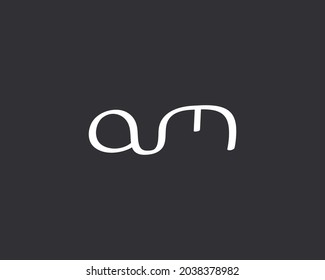Creative AM Letter Logo Design Template Vector