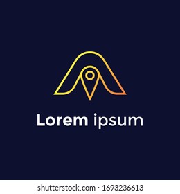 Carta creativa Una plantilla vectorial de diseño con logotipo. Escriba los símbolos de logotipo de caracteres. Colorida colección Alphabet.