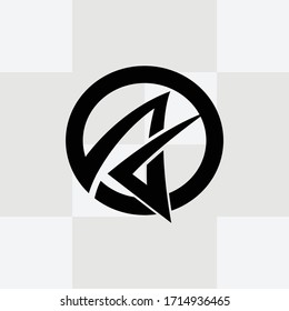 Carta creativa Formato vectorial de diseño con logotipo A. Escriba Caracteres alrededor icono de Logotipo.