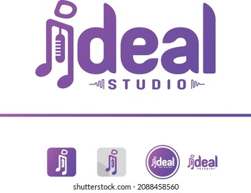 Creative Letter I Logo design vector template. Media  Studio icon logo design. Colorful flat style logo design.