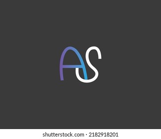Creative AS letter logo design vector template