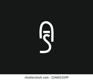 creative letter AS logo design vector template