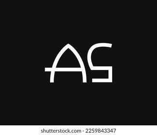 creative letter AS logo design vector template