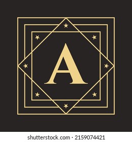 Creative Letter A Logo with Elegant and Stylish Luxury Concept. Initial A Letter Luxurious Logo Template