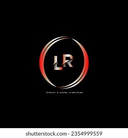 creative letter logo. gradient logo design with black background for your company.