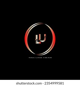 creative letter logo. gradient logo design with black background for your company.
