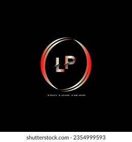 creative letter logo. gradient logo design with black background for your company.