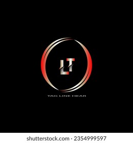 creative letter logo. gradient logo design with black background for your company.