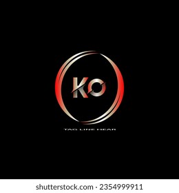 creative letter logo. gradient logo design with black background for your company.