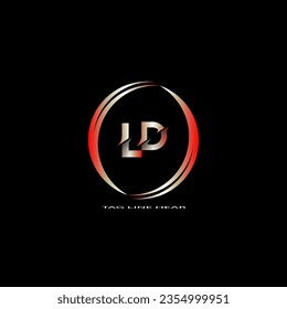 creative letter logo. gradient logo design with black background for your company.
