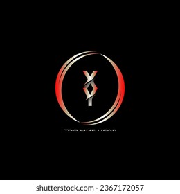 creative letter logo. gradient logo design with black background for your company.