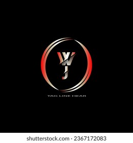creative letter logo. gradient logo design with black background for your company.