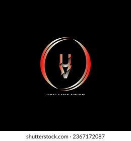 creative letter logo. gradient logo design with black background for your company.